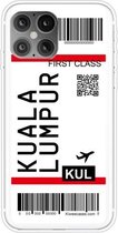 Voor iPhone 12 mini Boarding Pass Series TPU telefoon beschermhoes (Kualalumpur)