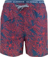 Claesen's zwemshort loose fit hawaii blauw & rood - 152/158
