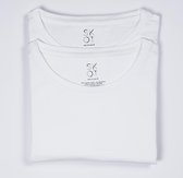 SKOT Fashion Duurzaam t-shirt heren round neck White 2 pack - Wit - Maat XXL