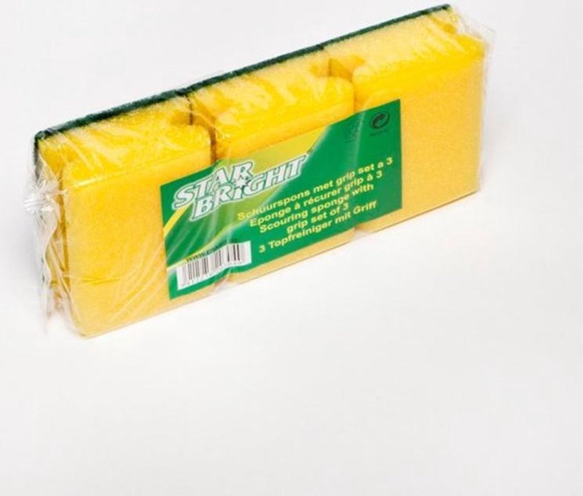 Goedkoopste Starbright Schuurspons met grip 3st