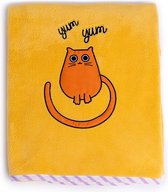 Milk&Moo Tombish Cat Babydeken - Peuterdeken - Zachte Kinderdeken met Kattendesign - Wiegdeken 80 x 100 cm - Oranje