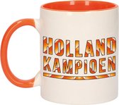 Holland kampioen beker / mok oranje en wit - 300 ml - oranje supporter / fan