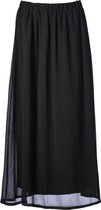 Dames lange rok met tule Zwart | Maat 3XL