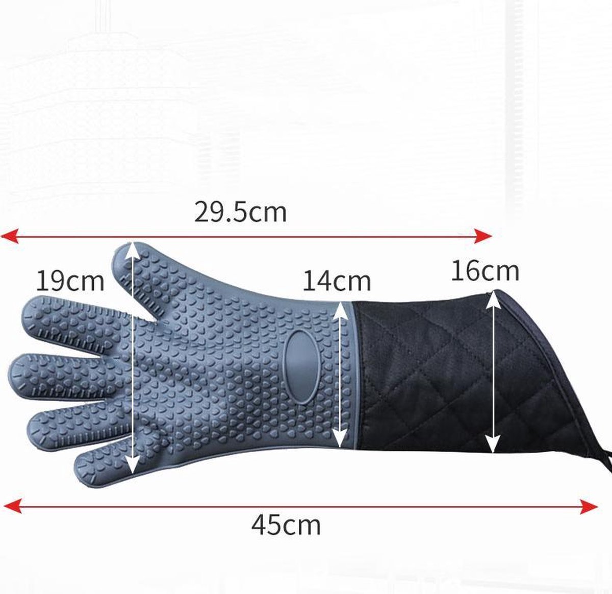 Grill handschuhe Hitze beständige Grill küche Silikon ofen handschuhe Sicherer U