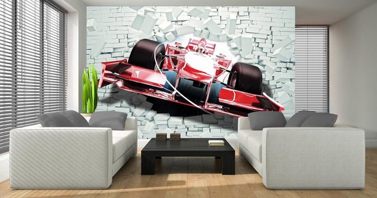 Formula 1 Racing Car Bricks Photo Wallcovering