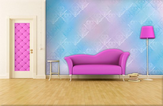 Rose | Blue Photomural, revêtement mural