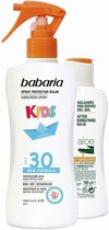 Babaria Kids Spray Protector Solar Spf30 200ml + Aloe Vera Balsamo 100ml