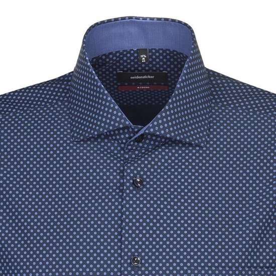 Ontwarren Lima Mew Mew Seidensticker overhemd modern fit blauw, maat 44 | bol.com