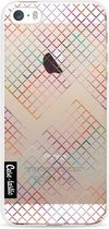 Casetastic Apple iPhone 5 / iPhone 5S / iPhone SE Hoesje - Softcover Hoesje met Design - Rainbow Squares Print