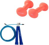 Workout set Tunturi - Tweedelig - Springtouw - 2 x 2 kg gewichten