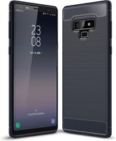 Ntech Soft Brushed TPU Hoesje voor Samsung Galaxy Note 9 - Donker Blauw