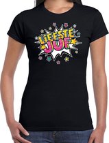 Liefste juf cadeau t-shirt zwart voor dames M