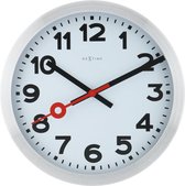 NeXtime Station Arabic - Horloge - Horloge silencieuse - Horloge station - Ronde - Aluminium - Ø35 cm - Blanc