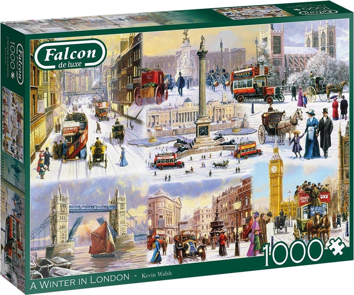 bol.com | Falcon puzzel A Winter in London - Legpuzzel - 1000 stukjes