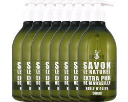 Savon Le Naturel Handzeep Olijfolie Extra Pur van Marseille - 8 x 500 ml