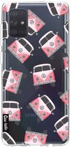 Casetastic Samsung Galaxy A71 (2020) Hoesje - Softcover Hoesje met Design - Little Casetastic Vans Pink Print