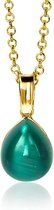 Zinzi Jewels 925 Sterling Zilveren Hanger  - groen