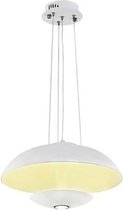 LED Plafondlamp - Plafondverlichting - Viesta - 24W - Natuurlijk Wit 4000K - Wit Aluminium - BSE