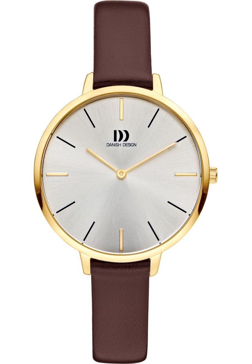 Danish Design IV15Q1180 horloge dames - bruin - edelstaal doubl�