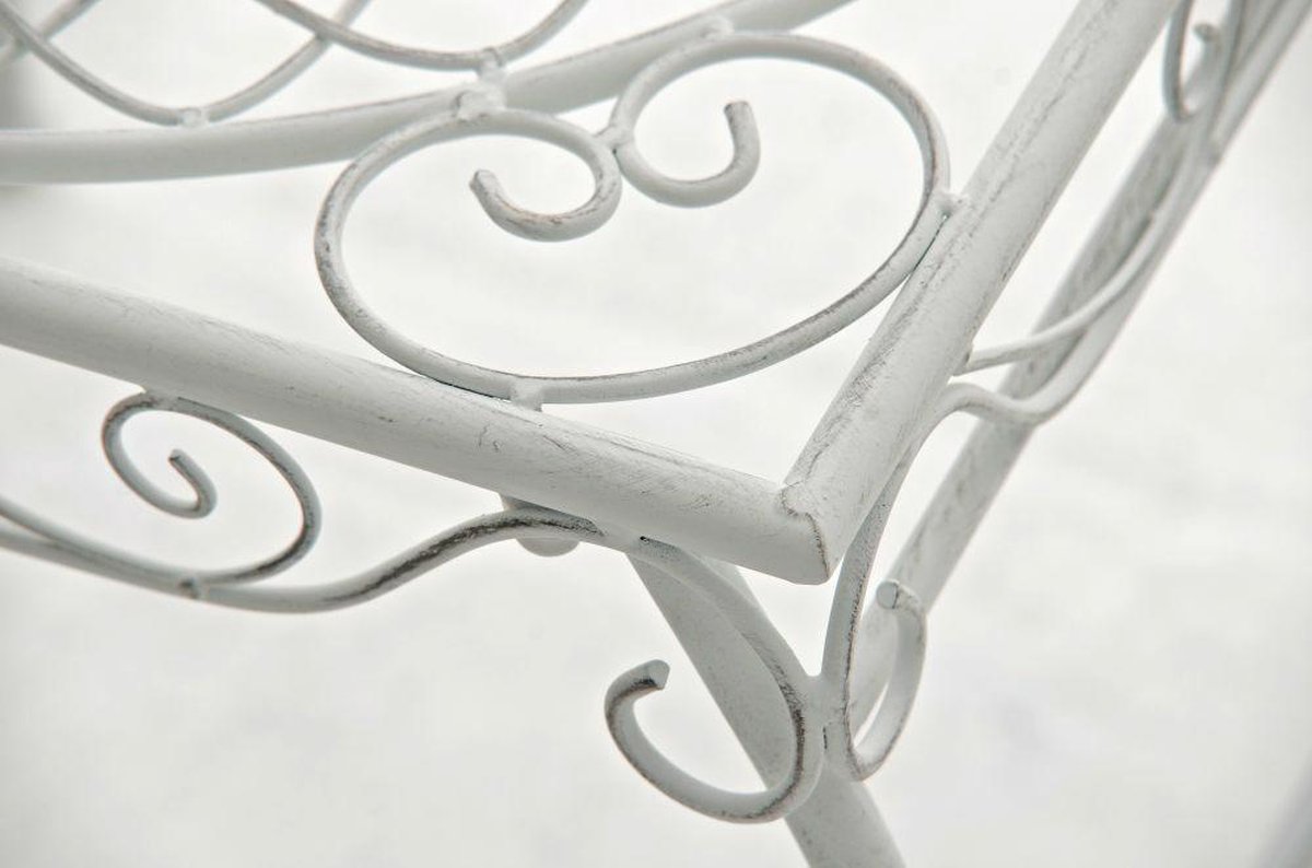 Table d'extérieur - CLP - Zarina - Fer forgé - Blanc antique - 49 x 45