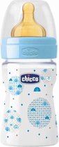 Chicco WellBeing Rubber Baby Bottle PP Regular Flux Blue 0m+