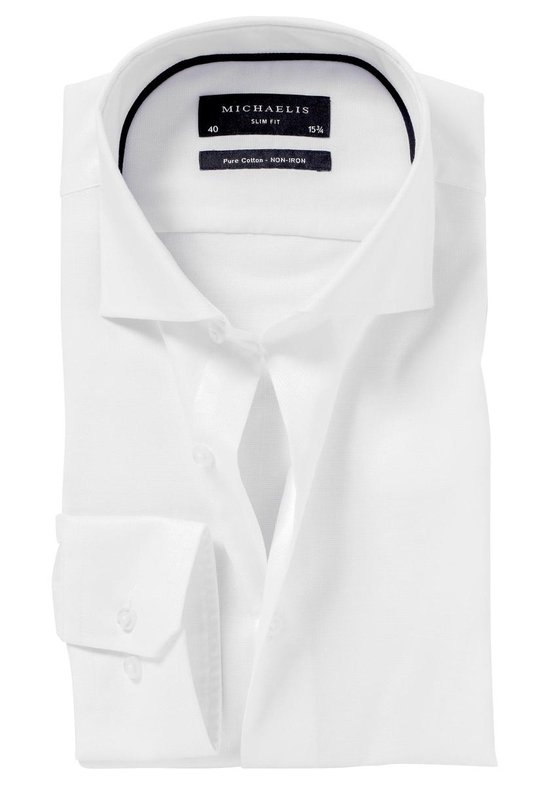 Offre chemise - Col chemise en coton Oxford Uni White Taille: 44