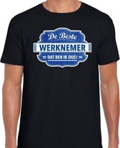 Cadeau t-shirt voor de beste werknemer zwart voor heren M