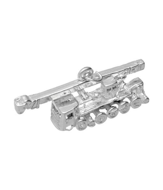 Pendentif chaîne lourde Grue en argent