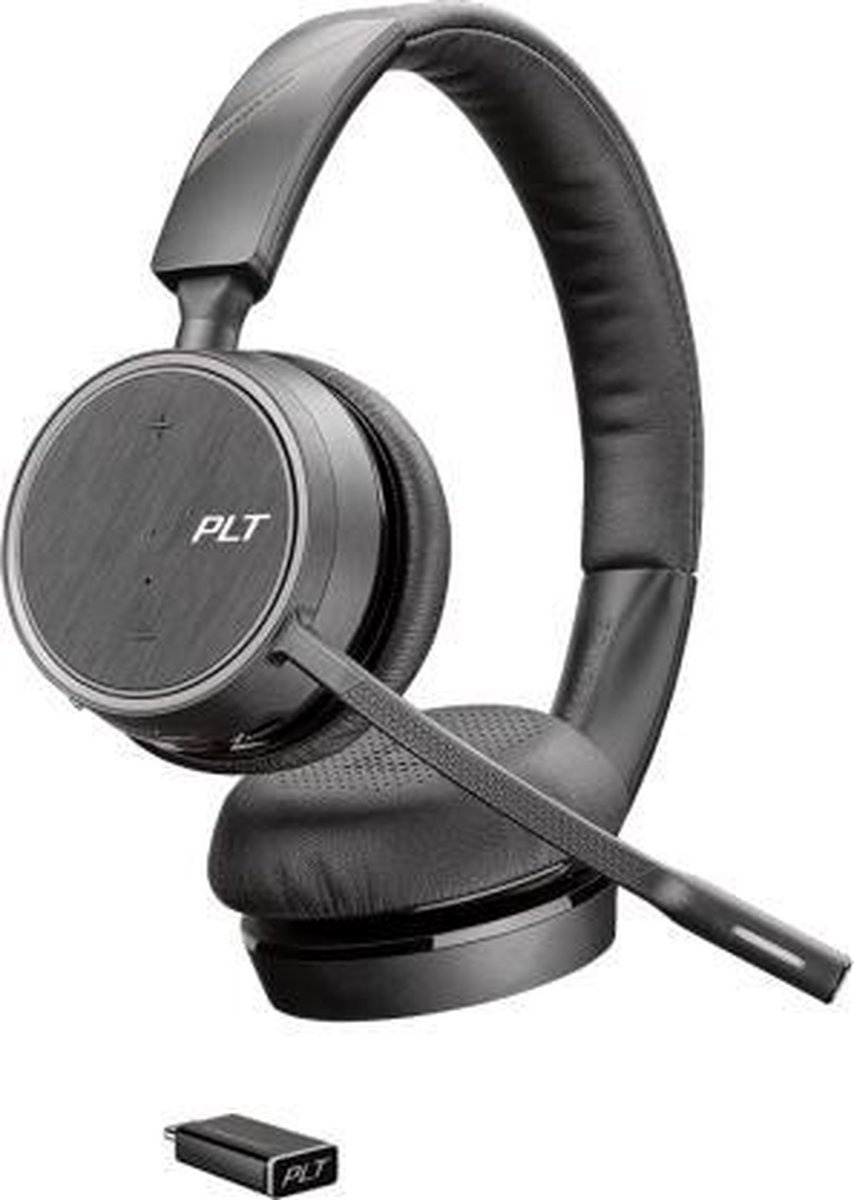 POLY 4220 UC Headset Draadloos Hoofdband Kantoor/callcenter Bluetooth Zwart