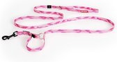 EzyDog Vario 4 LITE Honden Riem - Looplijn voor Hond - 1.2cm - Roze Camouflage