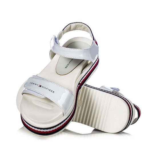 Tommy Hilfiger Sandale à plateforme Velcro pour filles 30650 Blanc | bol.com