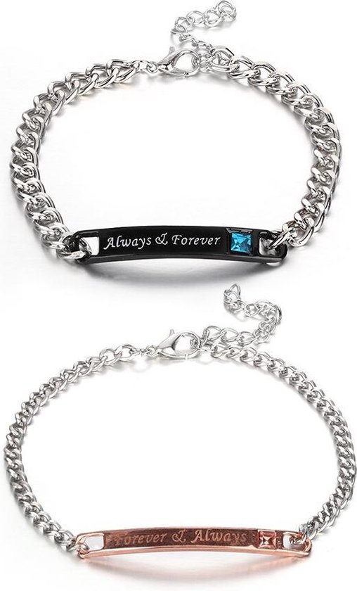 Always & Forever Armband Set | Liefdes Cadeau | Romantisch Cadeau | Koppel  Cadeau |... | bol.com