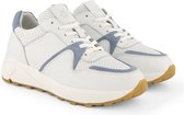 NoGRZ B.Latrobe - Leren dames sneakers - Wit Blauw - Maat 40