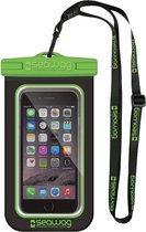 Coque étanche noire / verte pour smartphone / téléphone portable - Avec dragonne - Coque de téléphone résistante à l'eau