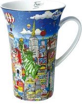 Goebel - Charles Fazzino | Koffie / Thee Mok Ballon Ride over New York | Beker - porselein - 500ml