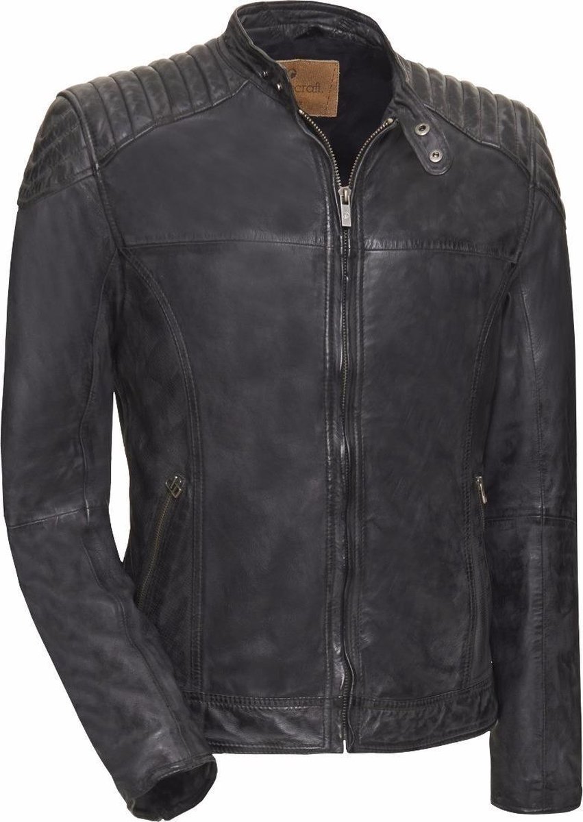 | Biker919 black 100002001 L goosecraft Goosecraft Jacket965 Bikerjack van schapenleer met