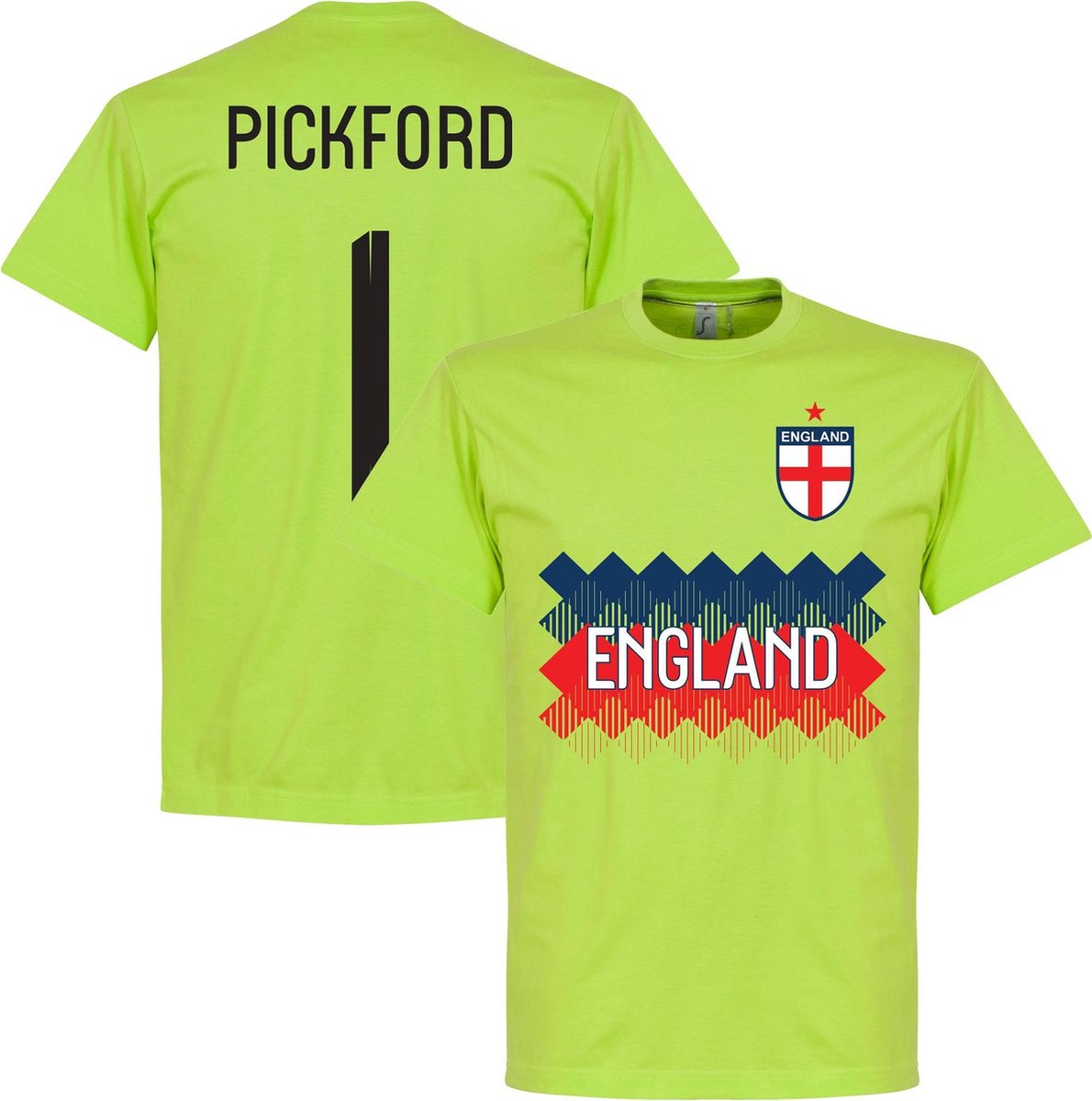 Engeland Pickford 1 Keeper Team T-Shirt - Fel Groen - XL