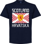 Schotland Kroatië Supporters T-Shirt - Navy - L