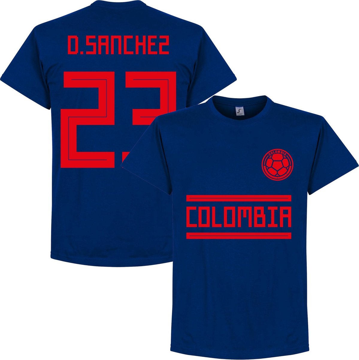 1199x1200.jpg Colombia D. Sanchez 23 Team T-Shirt - Navy - M - Afbeelding 1