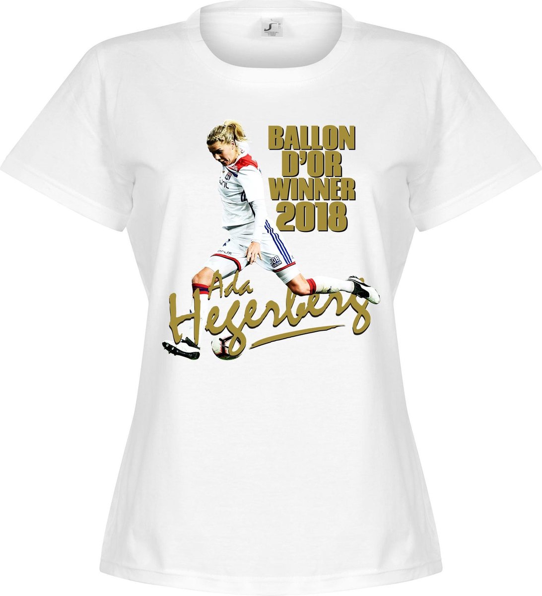 Ada Hegerberg Ballon d'Or Winner T-Shirt - Wit - Dames - M