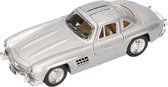 Modelauto Mercedes-Benz 300SL auto zilver 12,8 cm - speelgoed auto schaalmodel