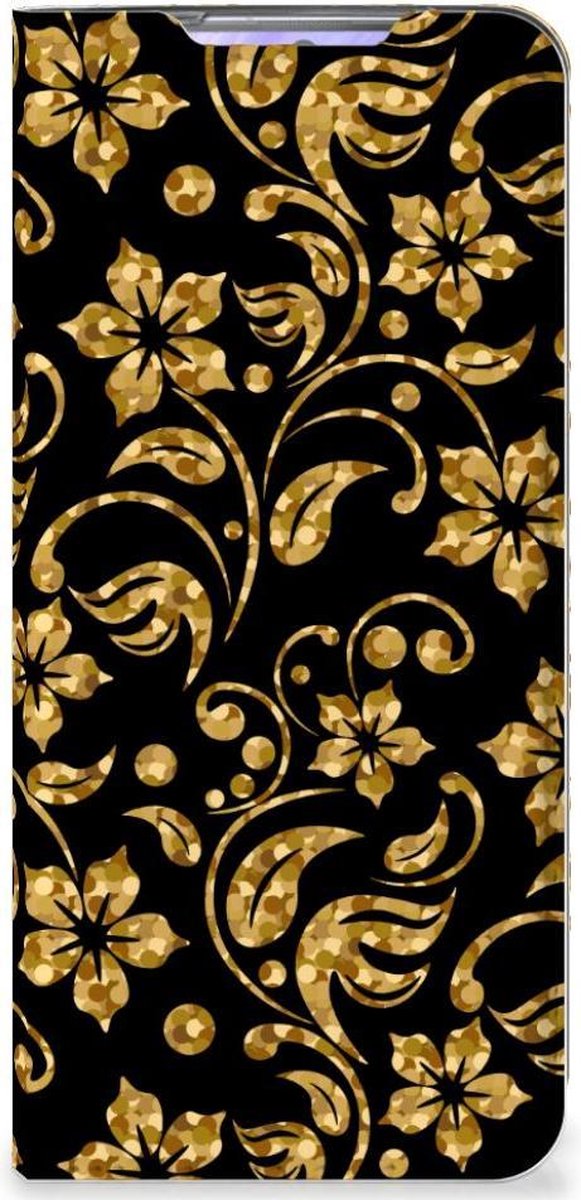 Samsung Galaxy S20 Smart Cover Gouden Bloemen