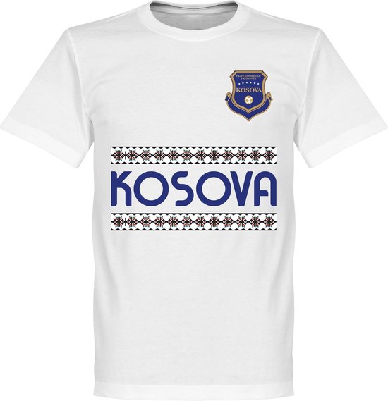 Kosovo Team T-Shirt - Wit - 5XL