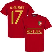 Portugal G. Guedes 17 Team T-Shirt - Rood - M