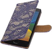 Wicked Narwal | Lace bookstyle / book case/ wallet case Hoes voor Motorola Moto G5 Plus Blauw