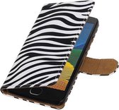 Wicked Narwal | Zebra bookstyle / book case/ wallet case Hoes voor Motorola Moto G5 Plus Wit