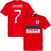 Engeland Lingard 7 Team T-Shirt - Rood - M