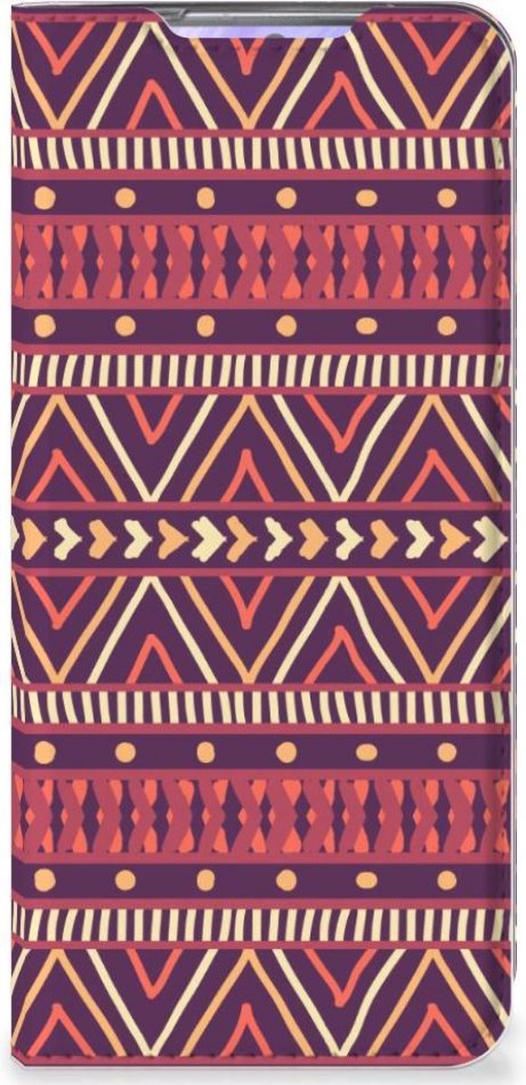 Samsung Galaxy S20 Hoesje met Magneet Aztec Paars