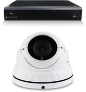 PremiumSeries Sony camerabewaking set met 1 x bekabelde 5MP 2K Dome camera