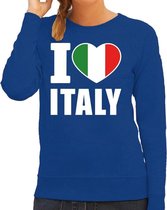 I love Italy sweater / trui blauw voor dames XS